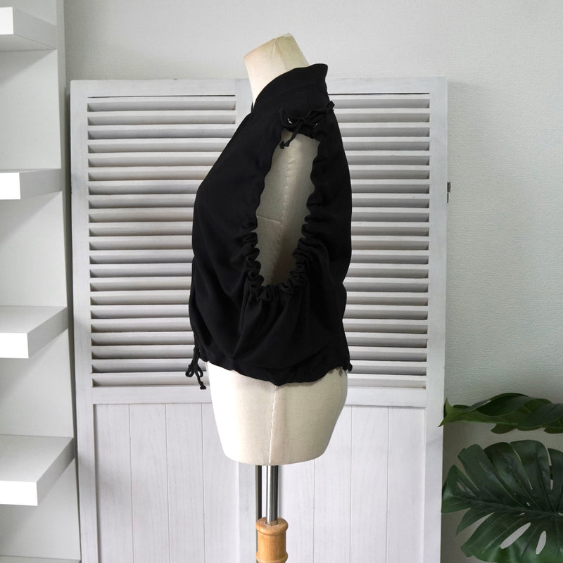 コムデギャルソン 1990年製 変形 ジッパー ベスト レディース ブラック