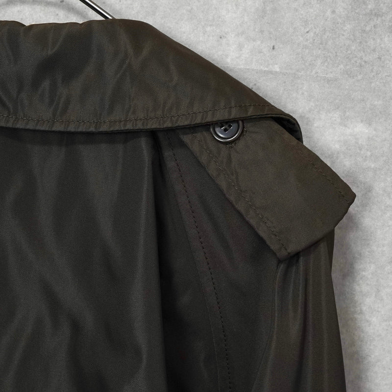 プラダ ナイロン トレンチコート ブラウン
