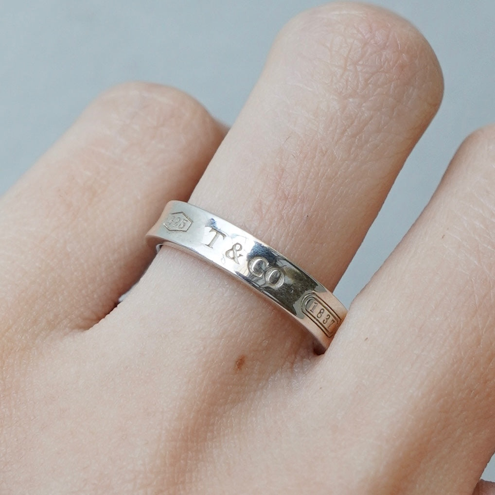 ティファニー ナロー 1837 リング 指輪 シルバー925 新品磨き済 7号