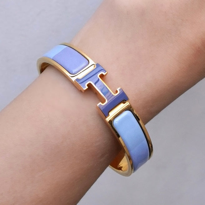 エルメス クリックH ST バングル GP / ブルー 箱付き