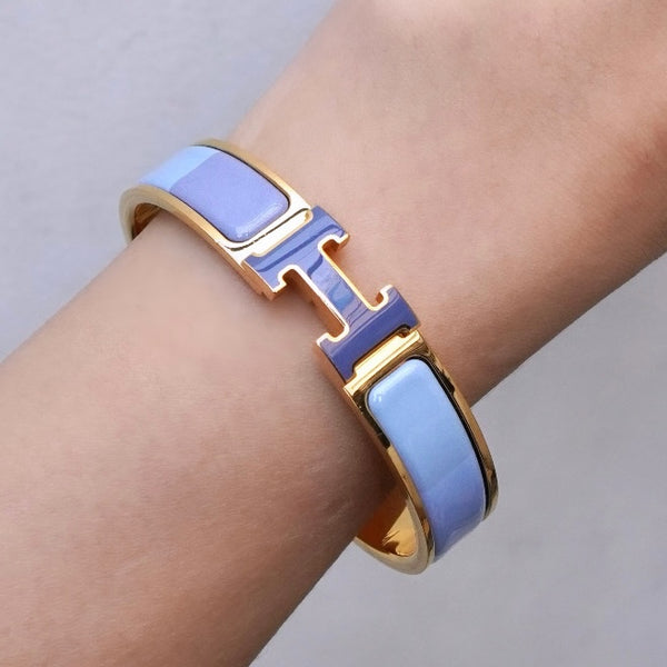 エルメス クリックH ST バングル GP / ブルー 箱付き