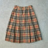 バーバリー ノバチェック ウール プリーツスカート ベージュ