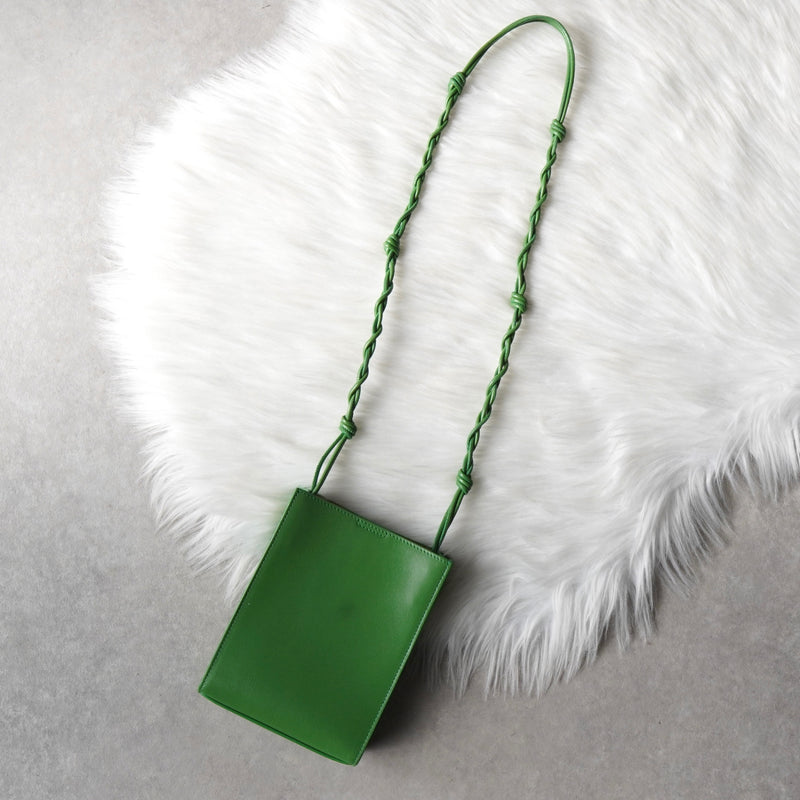 ジルサンダー タングル スモール レザー ショルダーバッグ グリーン