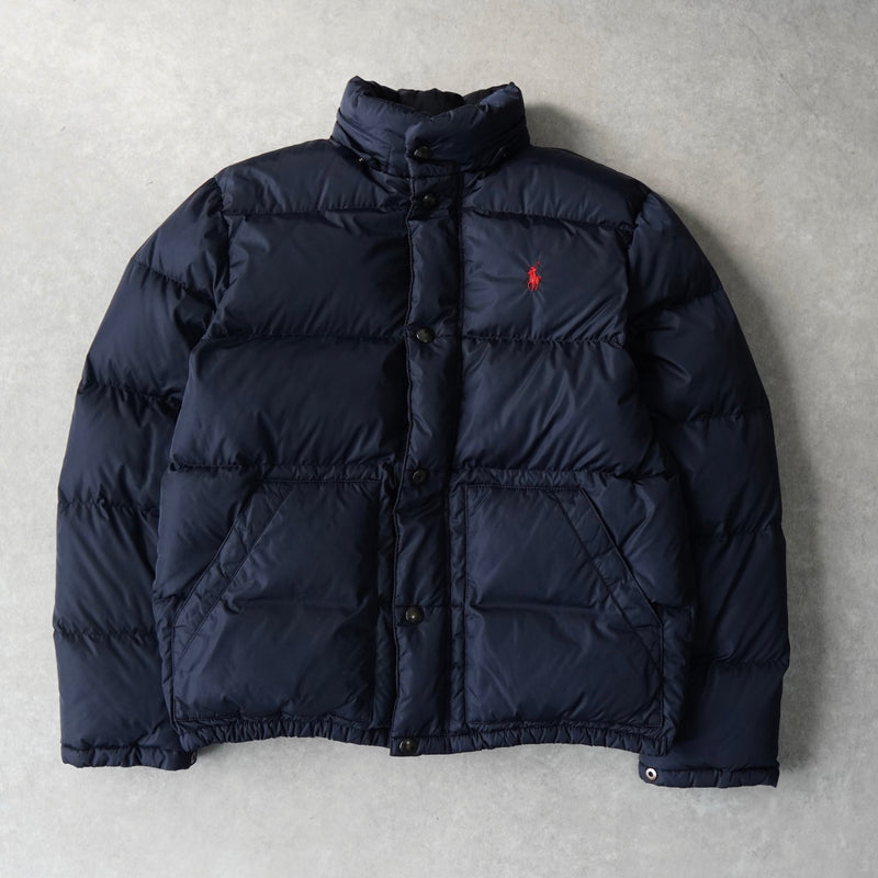 ポロ ラルフローレン ポニーロゴ ダウンジャケット ネイビー