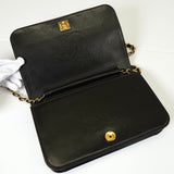 シャネル ココマーク プッシュロック マトラッセ ラムスキン 3way チェーンショルダーバッグ ブラック - NEWSED