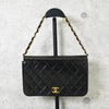 シャネル ココマーク プッシュロック マトラッセ ラムスキン 3way チェーンショルダーバッグ ブラック