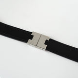 エルメス ルーリー リバーシブル 3way バングル ブレスレット レザー ブラック / オレンジ - NEWSED