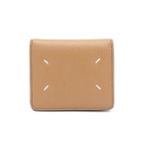 メゾン マルジェラ 4ステッチ グレインレザー 二つ折り財布 ブラウン系 - NEWSED