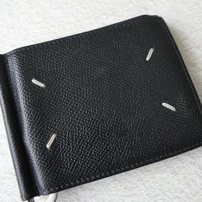 メゾン マルジェラ 4ステッチ レザー 札入れ カードケース ブラック - NEWSED