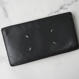 メゾン マルジェラ 4ステッチ 四つタグ レザー 二つ折り財布 長財布 グレー - NEWSED