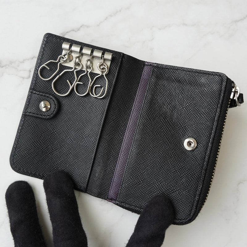 ポールスミス ポールドローイング 4連 キーケース コインケース ブラック - NEWSED