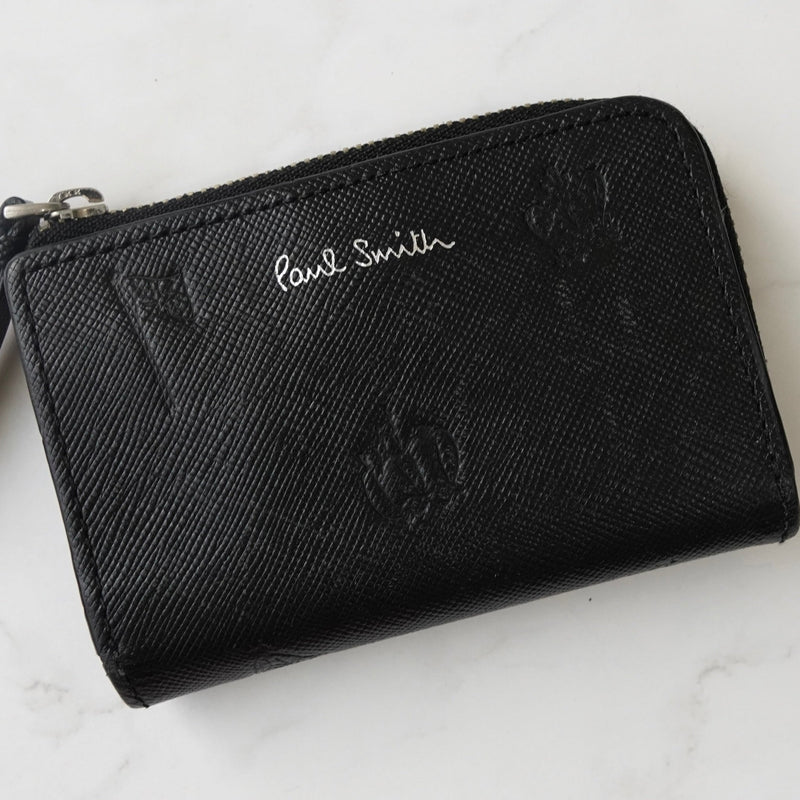 ポールスミス ポールドローイング 4連 キーケース コインケース ブラック - NEWSED