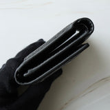 メゾン マルジェラ 4ステッチ 四つタグ レザー 三つ折り財布 コンパクトウォレット ブラック - NEWSED