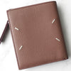 メゾン マルジェラ 4ステッチ 四つタグ レザー 二つ折り財布 コンパクトウォレット パープルブラウン