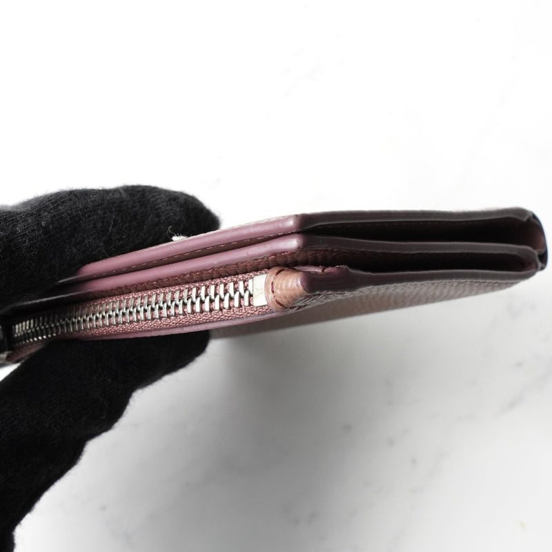 メゾン マルジェラ 4ステッチ 四つタグ レザー 二つ折り財布 コンパクトウォレット パープルブラウン - NEWSED