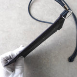 メゾン マルジェラ 4ステッチ 四つタグ レザー スマートフォン ポーチ サコッシュ ショルダーバッグ ネイビー - NEWSED