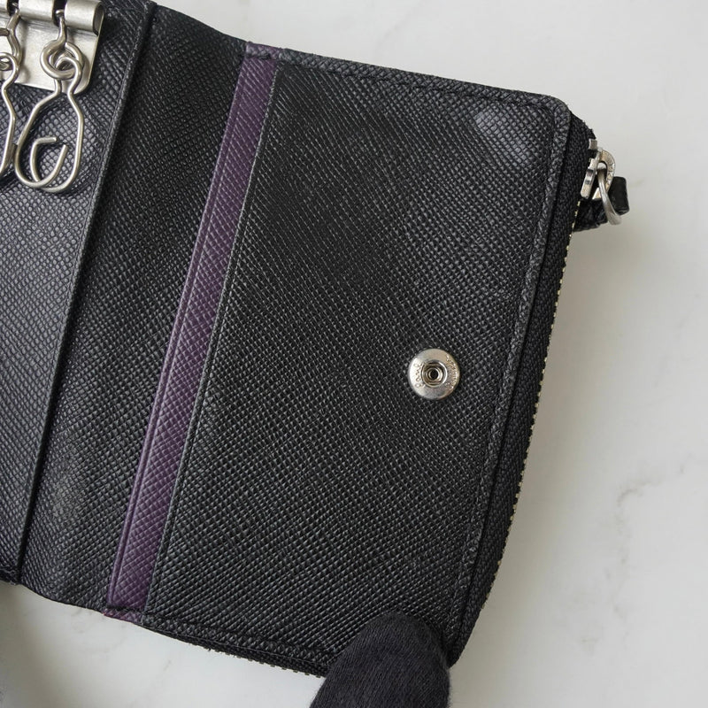 ポールスミス ポールドローイング 4連 キーケース コインケース ブラック - NEWSED