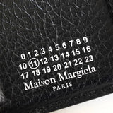 メゾン マルジェラ 4ステッチ レザー 三つ折り財布 コンパクトウォレット ブラック 箱付き - NEWSED