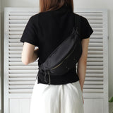 メゾン マルジェラ 4ステッチ 四つタグ ナイロンキャンバス ボディバッグ ウエストポーチ ブラック - NEWSED