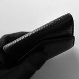 メゾン マルジェラ 4ステッチ グレインレザー コンパクトウォレット 二つ折り財布 ブラック - NEWSED