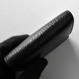 メゾン マルジェラ 4ステッチ グレインレザー コンパクトウォレット 二つ折り財布 ブラック - NEWSED