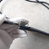 メゾン マルジェラ 4ステッチ 四つタグ レザー スマートフォン ポーチ サコッシュ ショルダーバッグ ネイビー - NEWSED