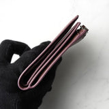 メゾン マルジェラ 4ステッチ 四つタグ レザー 二つ折り財布 コンパクトウォレット パープルブラウン - NEWSED