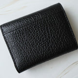 メゾン マルジェラ 4ステッチ 四つタグ レザー 三つ折り財布 コンパクトウォレット ブラック - NEWSED