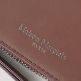 メゾン マルジェラ 4ステッチ 四つタグ レザー 二つ折り財布 コンパクトウォレット パープルブラウン - NEWSED