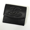 シャネル 4番台 ココマーク キャビアスキン コインケース ブラック
