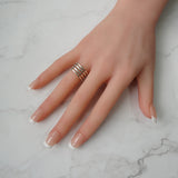 グッチ 4連 シルバー925 指輪 リング 9号 - NEWSED