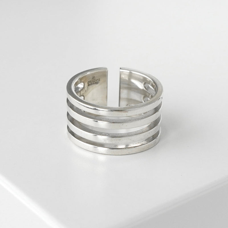 グッチ 4連 シルバー925 指輪 リング 9号 - NEWSED