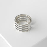 グッチ 4連 シルバー925 指輪 リング 9号 - NEWSED