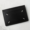 Maison Margiela 4-Stitch Leather Pass Case Card Case Black