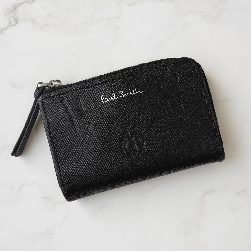 ポールスミス ポールドローイング 4連 キーケース コインケース ブラック