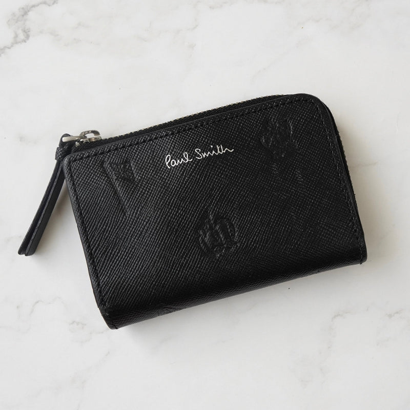 ポールスミス ポールドローイング 4連 キーケース コインケース ブラック - NEWSED