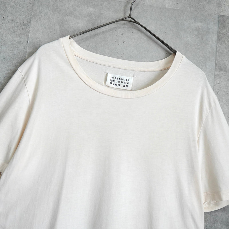 メゾンマルジェラ 4ステッチ プレーン Ｔシャツ アイボリー - NEWSED