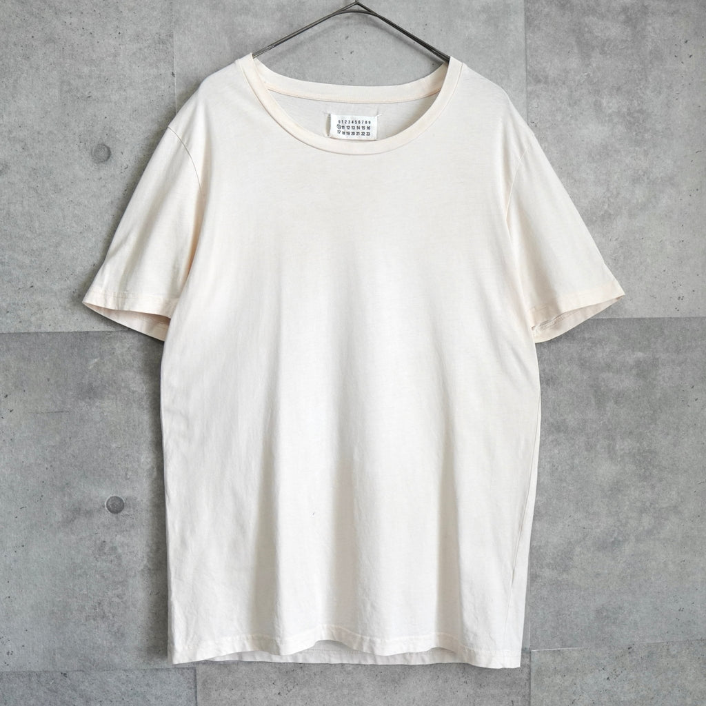 メゾンマルジェラ 4ステッチ プレーン Ｔシャツ アイボリー