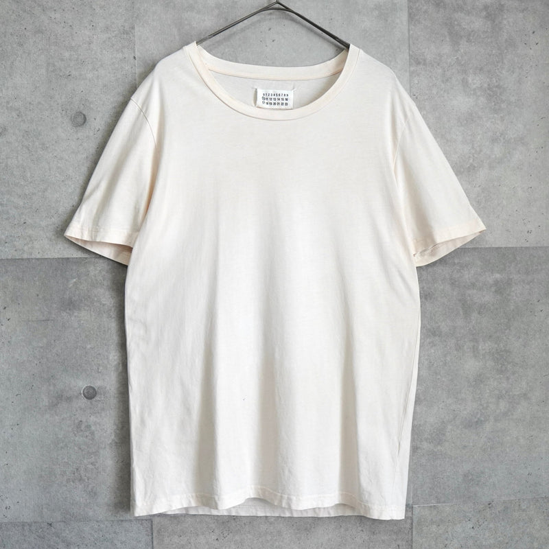 メゾンマルジェラ 4ステッチ プレーン Ｔシャツ アイボリー - NEWSED