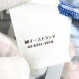 オフホワイト ストライプ フラワーデザイン ボウリングシャツ 半袖シャツ ブルー 40 レディース 未使用品 - NEWSED