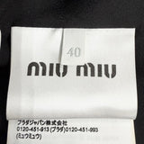 ミュウミュウ ロゴ ベルト付き プリーツ ミニドレス ワンピース ブラック 40 レディース - NEWSED