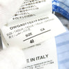 オフホワイト ストライプ フラワーデザイン ボウリングシャツ 半袖シャツ ブルー 40 レディース 未使用品