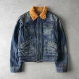 ディーゼル ボア デニムジャケット インディゴブルー