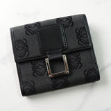 ロエベ アナグラム 二つ折り財布 ブラック