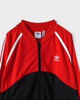 アディダス トレフォイル トラックジャケット レッド ブラック XL メンズ