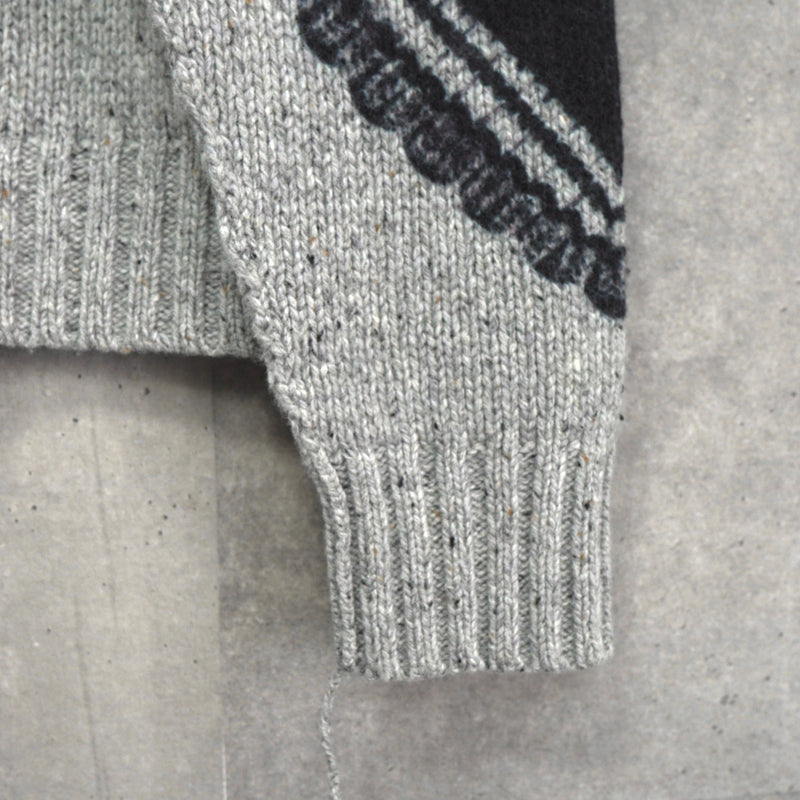 アクネ ストゥディオズ ハートプリント チャンキーニット セーター グレー タグ付き未使用品