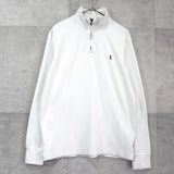Polo Ralph Lauren 白色徽标半拉链运动衫