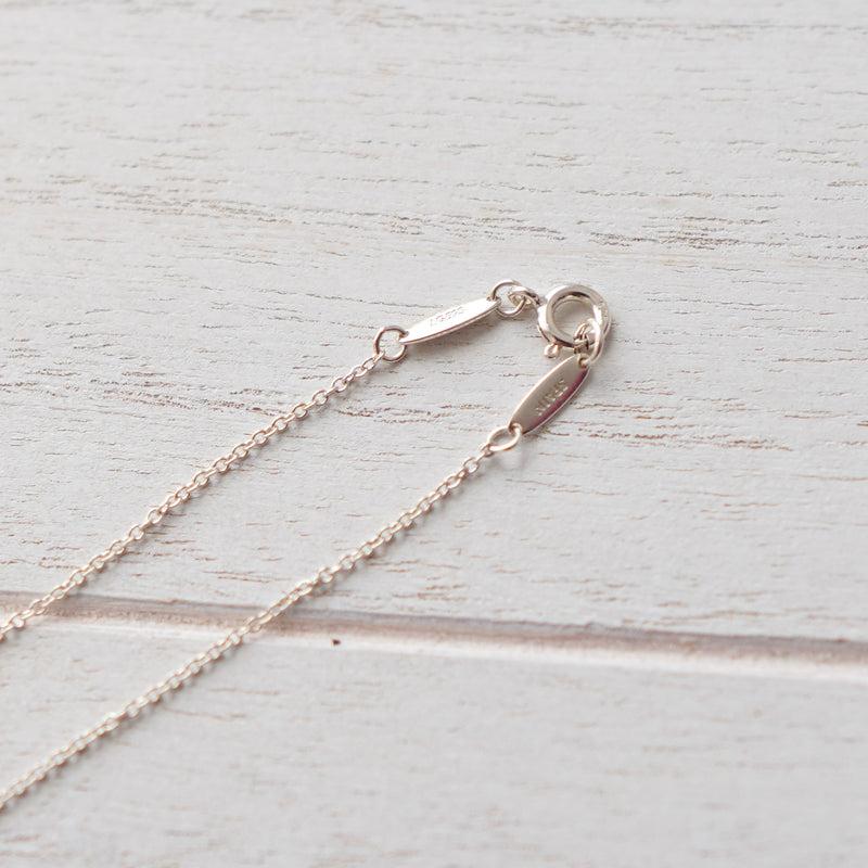 Small Open Heart Silver Necklace