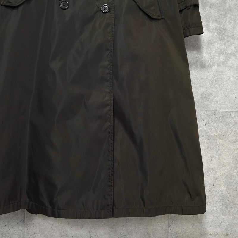 プラダ ナイロン トレンチコート ブラウン
