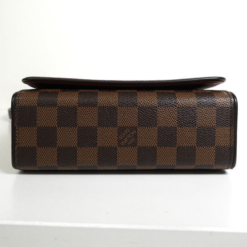 ルイ・ヴィトン ダミエ トライベッカ・ミニ レザー ハンドバッグ ワンショルダーバッグ ブラウン N51162